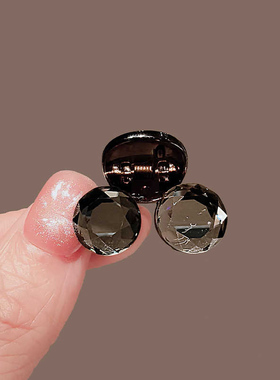 卡雪新款黑色水钻珠珠抓夹小号刘海夹前额碎发夹顶夹发夹子头饰女