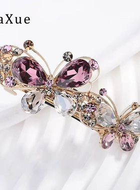 新款高颜值精致高端蝴蝶发饰弹簧夹小众设计感时尚发夹顶夹头饰