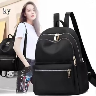 双肩背包女2025新款牛津布书包时尚防水大容量轻便旅行上班通勤包