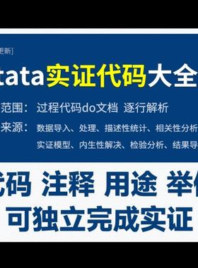 Stata实证常用代码大全过程代码Do文档命令预处理相关性分析N1153