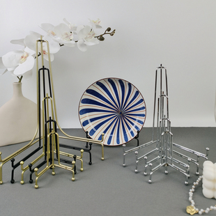 相框钟表展示架挂盘托赏盘架子圆盘摆件陶瓷盘子支架碟子餐盘拖架