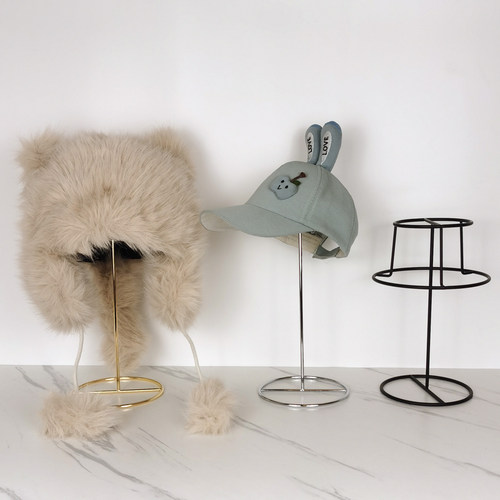 帽架帽子展示架帽托帽子支架帽支撑架软装间直播间落地简约橱窗