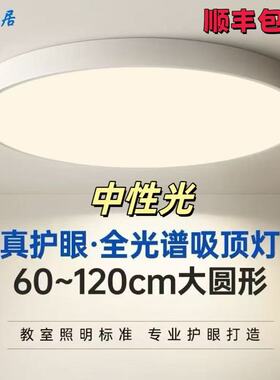 中性光吸顶灯4000K护眼LED灯具客厅灯卧室灯幼儿园暖白光吸顶圆灯