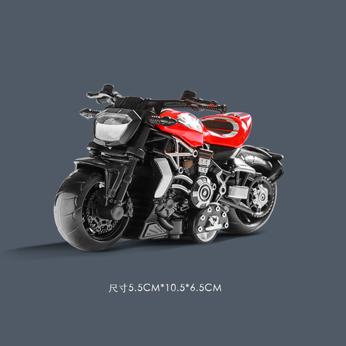 合金机车模型摩托车玩具男孩仿真赛车儿童回力玩具车小汽车礼物