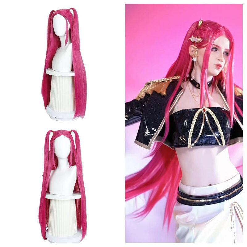 米拉cos假发万圣节演出动漫红色假毛 KPop 猎魔女团 儿童节全头套