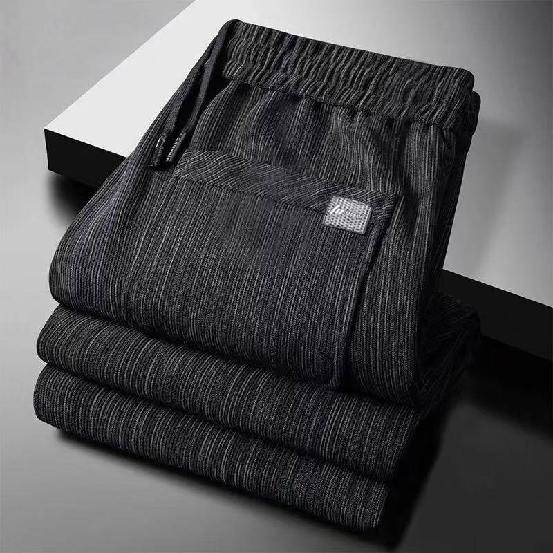 秋冬款男生加绒束脚防寒休闲长裤冬季加厚防风带绒运动男裤子冬天