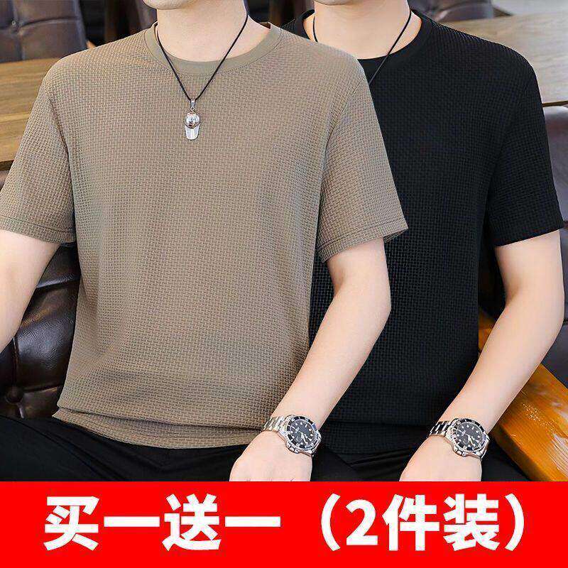 夏季干活穿的工作服男短袖t恤薄款建筑工地工人耐磨耐脏速干运动T