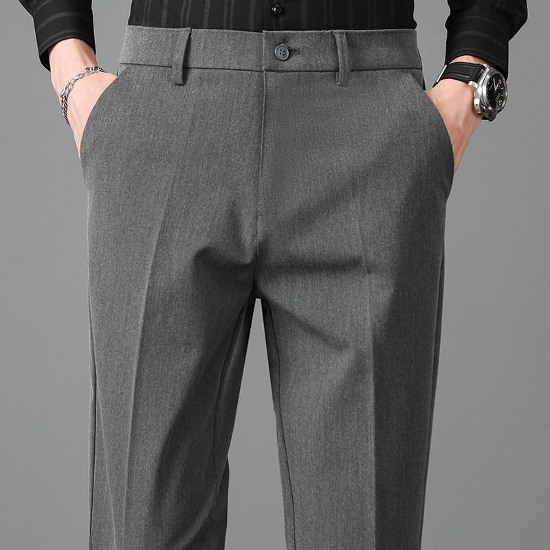 传棨秋冬免烫抗皱修身商务西裤