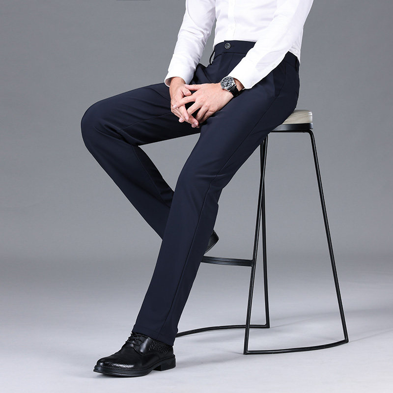 传棨长裤直筒商务商务免烫休闲裤