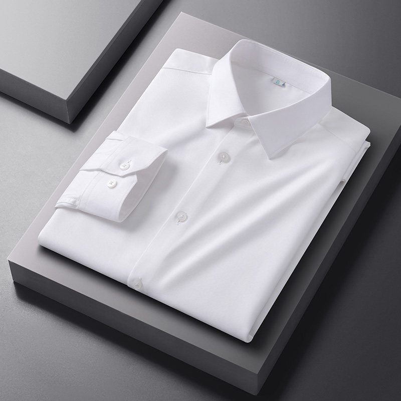 【棉羊毛】新款棉羊毛长袖衬衫商务免烫抗皱职业正装通勤职业衬衣