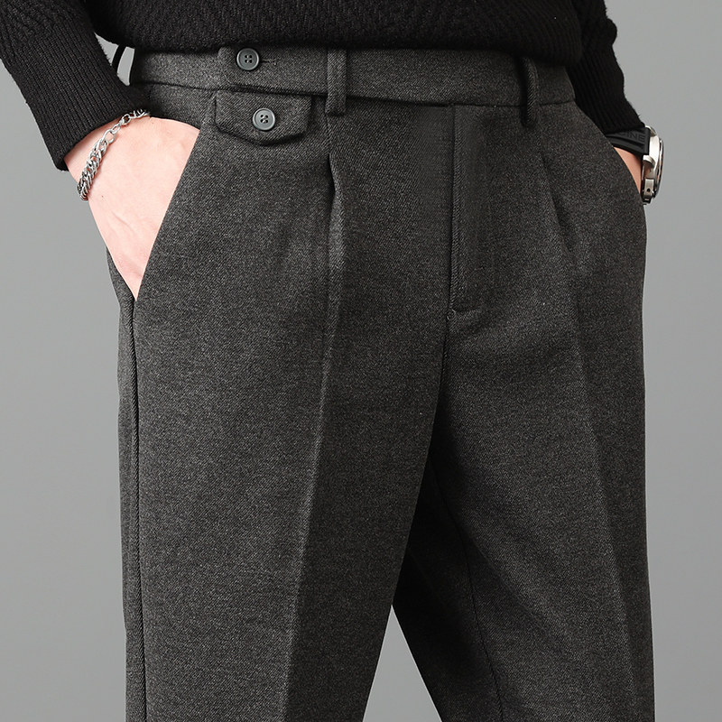 传棨那不勒斯毛呢秋冬长裤西裤