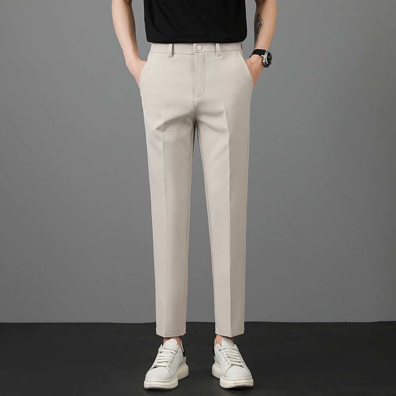 传棨商务修身型九分免烫抗皱西裤