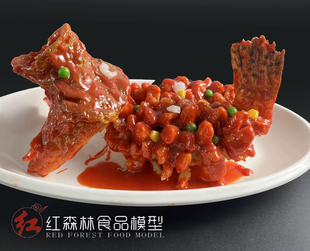 仿真实拍DIY松鼠桂鱼食品模型厨房样品菜酒店装饰餐厅摆件