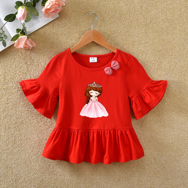 2025夏季韩国女童装中小童纯棉短袖T恤儿童洋气上衣宝宝娃娃衫潮,童装/婴儿装/亲子装,T恤,淘宝优惠券,粉丝福利购,淘宝优惠卷