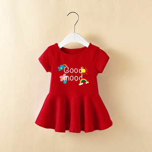 洋气公主裙童装 夏裙宝宝纯棉女孩儿童短袖 2025新款 女童连衣裙夏季