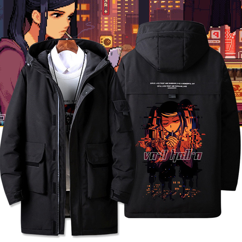 fangamer动漫周边赛博朋克酒保行动城市之夜衣服男女冬羽绒服外套