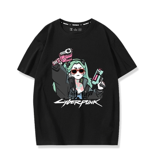Cyberpunk赛博朋克边缘行者Q版周边露西卡通同款短袖T恤男女衣服