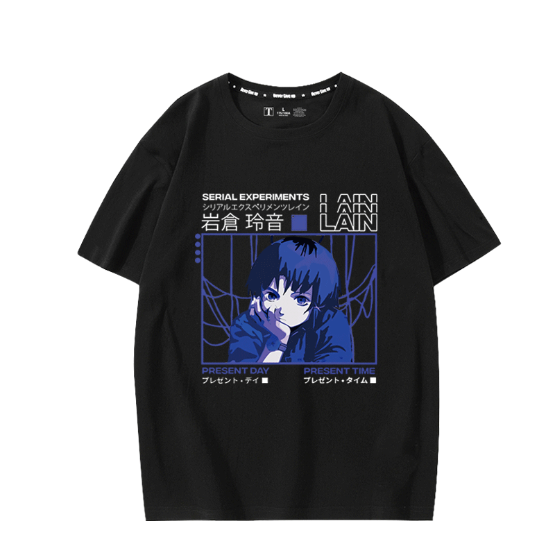 岩仓玲音周边T恤serial experiments lain短袖动漫中村隆太郎衣服