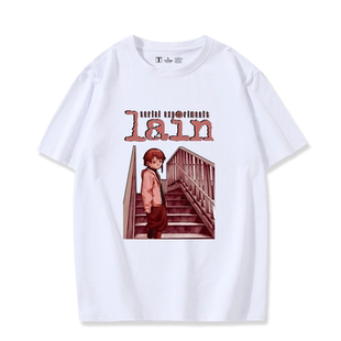 玲音lain周边短袖T恤serial experiments日系卡通动漫夏纯棉衣服