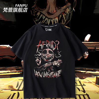 Fangamer Buckshot Roulette恶魔轮盘周边短袖T恤男女衣服上衣