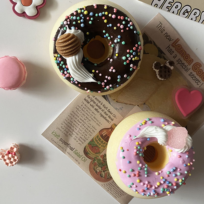 韩国ins仿真甜甜圈面包磁吸冰箱贴创意甜品磁贴家居烘焙磁性装饰