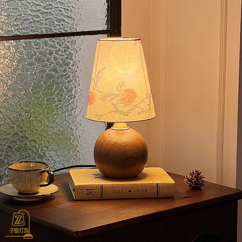 复古台灯新中式宋代美学卧室床头灯中古侘寂风陶瓷底座装饰氛围灯,家装灯饰光源,装饰台灯,淘宝优惠券,粉丝福利购,淘宝优惠卷