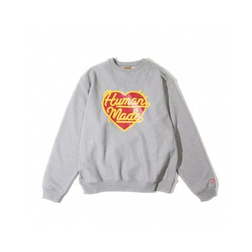 human made爱心logo纯棉加厚加绒保暖圆领卫衣