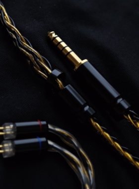 8股耳机升级线4.4平衡mmcx带麦se215 ie100pro ie200静海n3ap