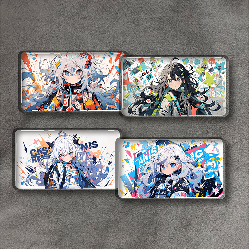 二次元卡通动漫少女水晶贴笔记本冰箱装饰贴机车电动车3D立体车贴