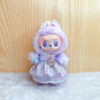 仅娃衣幸运紫色裙子labubu3代衣服一二三代17cm玩偶拉布布着替潮