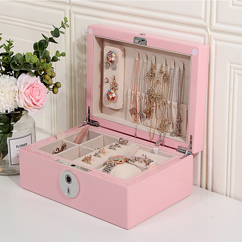 紅色指紋開鎖實木鋼琴漆