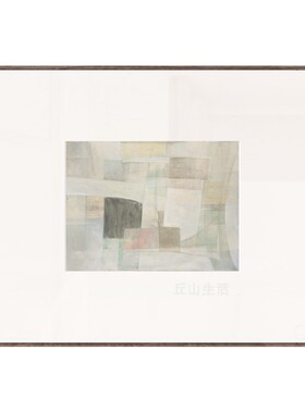 丘山生活 灰色系抽象现代极简装饰画 折衷主义风格挂画书房样板间