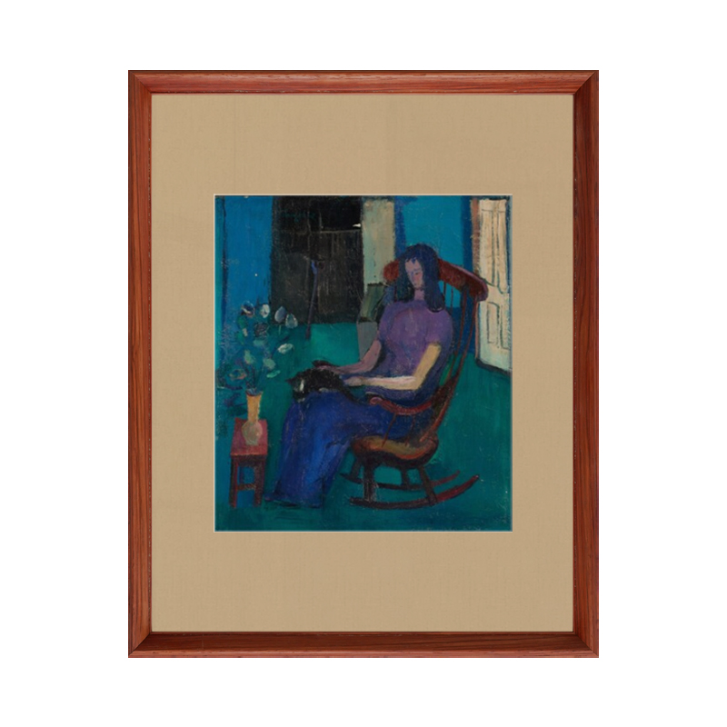 FRANZ KLINE中古风人物艺术画小众挂画书房民宿餐厅文艺原木风