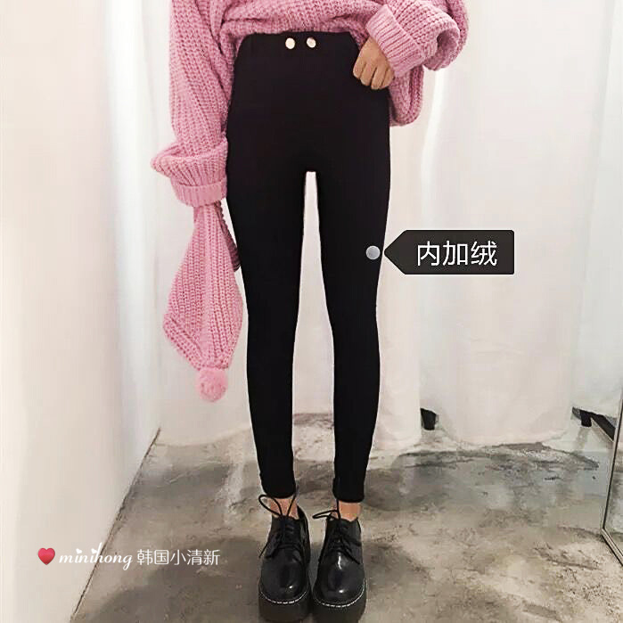 0高腰显瘦黑色铅笔裤女春夏秋