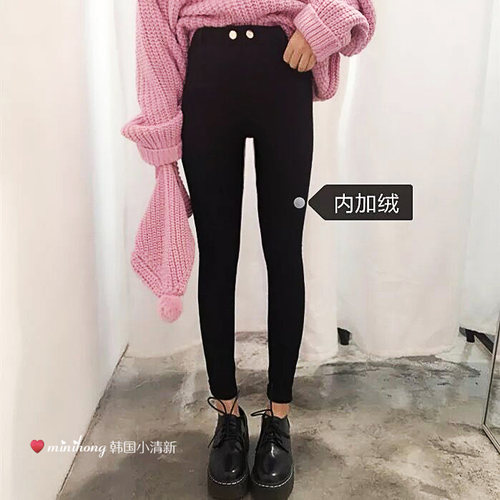 0高腰显瘦黑色铅笔裤女春夏秋