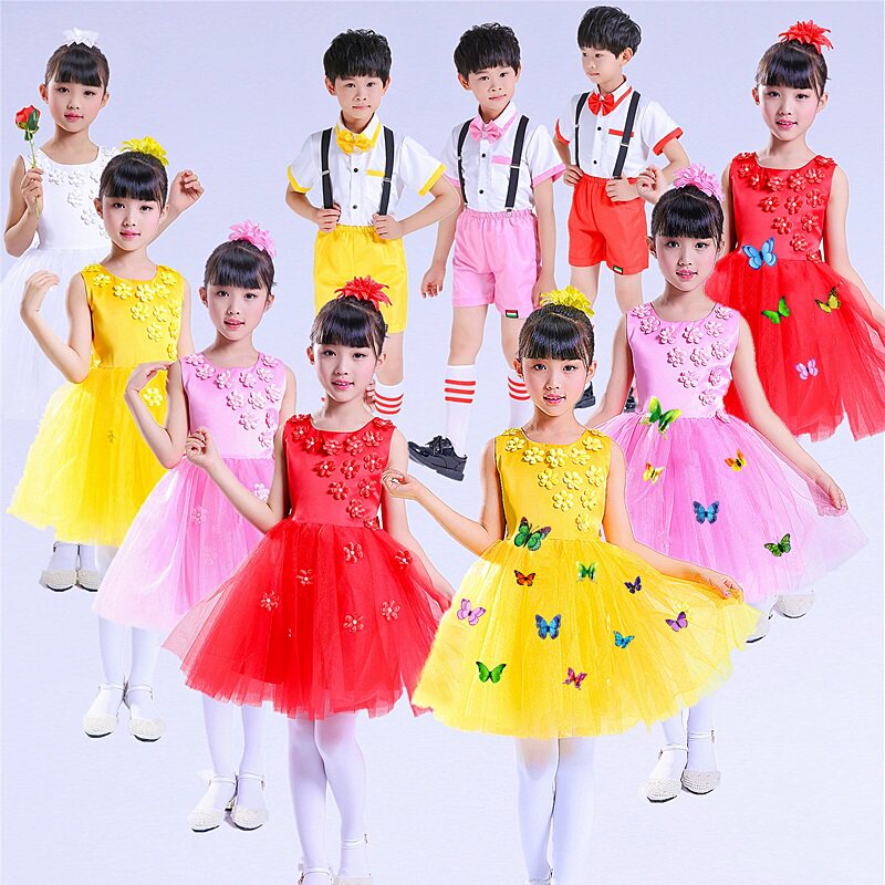 女童公主蓬蓬纱裙礼服幼儿舞蹈演出服