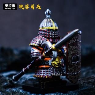 中国古代金朝重骑兵铁浮屠第三方人仔积木拼装益智玩具男孩小礼物