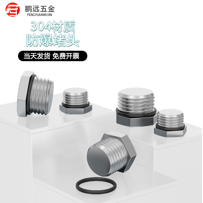 304不锈钢外螺纹堵头M-G-NPT