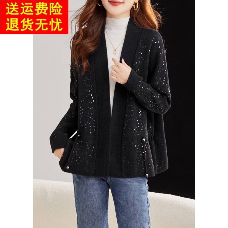 2025秋季新款女装高级感毛呢短外套时尚中年妈妈收腰显瘦披肩上衣