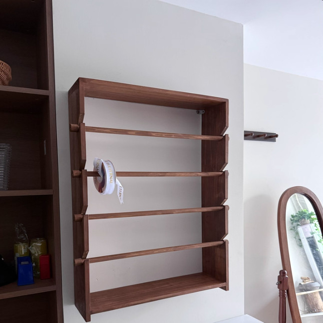 实木丝带花店收纳展示架