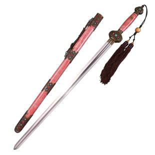 龙泉市泉字号宝剑豪华太宗剑手锻万层钢覆土烧刃珍藏品剑未开刃