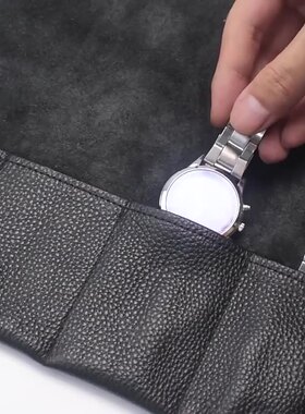 真皮手表收纳袋捆绑式6卡位gebwolf同款女包机械表防尘收纳包现货