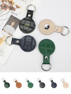 真皮门禁芯片公交卡电梯感应保护套追踪器airtag保护包可印字母