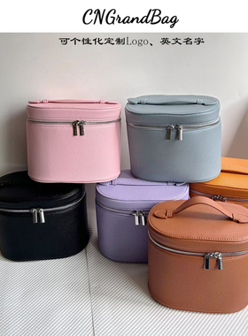 新款PU水桶化妆包轻奢女性手提包旅行大容量便携护肤收纳袋可定制