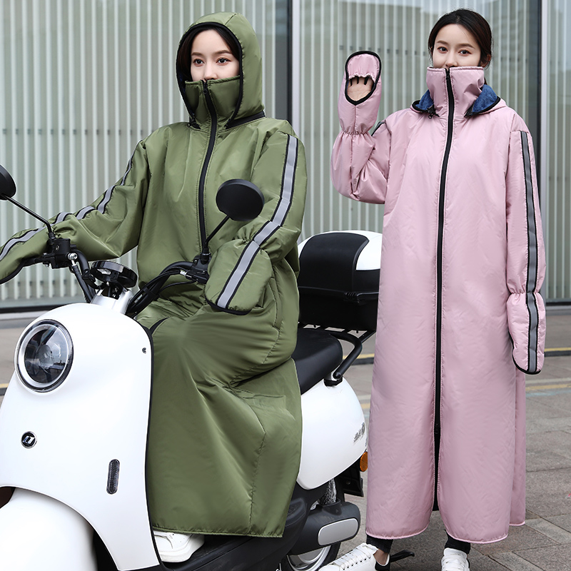 加绒加厚防水男女电动车挡风被