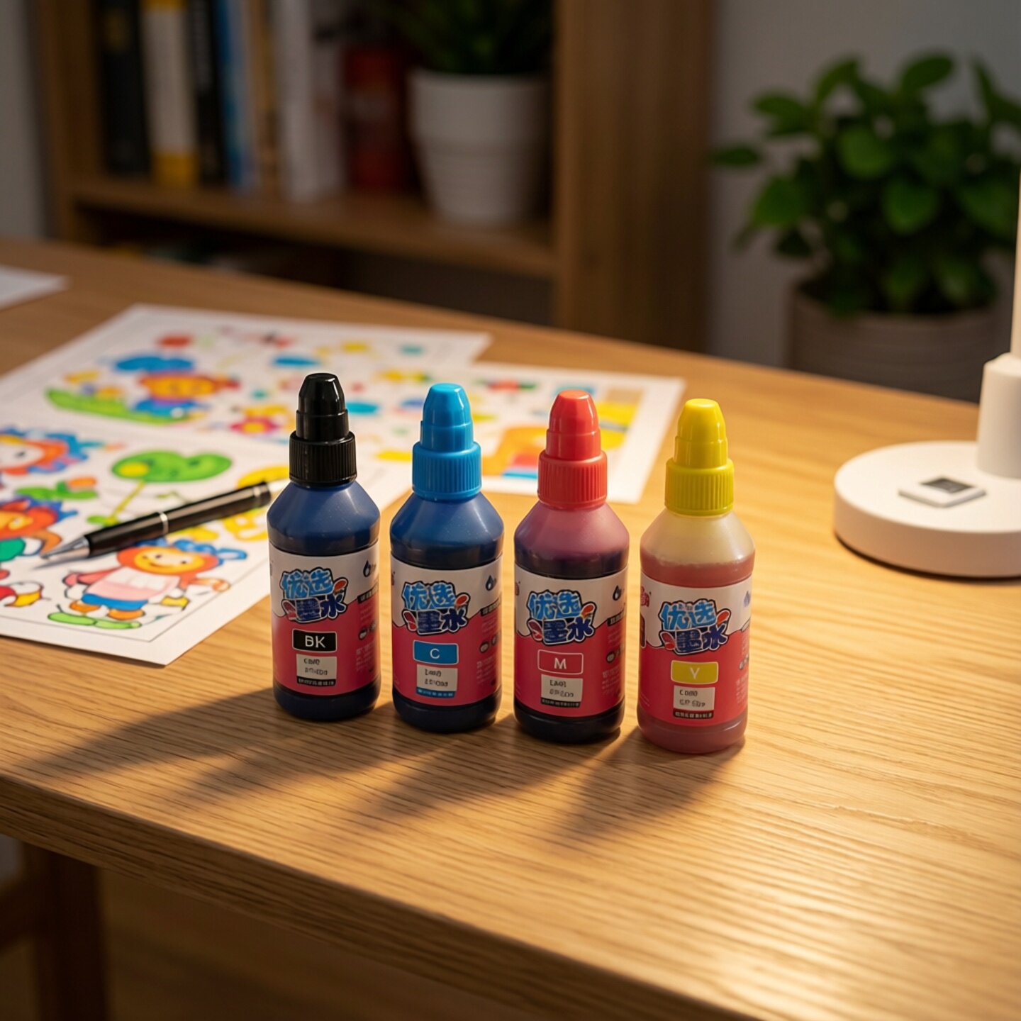 另色鬼连供墨水兼容爱普生L310墨水L313 L358 L351 383 L380 L455 L1300墨仓打印机672墨水喷墨染料填充100ML