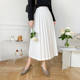 优雅风琴褶半身裙中长款 高腰百褶裙浪漫赫本裙气质伞裙显瘦长裙女
