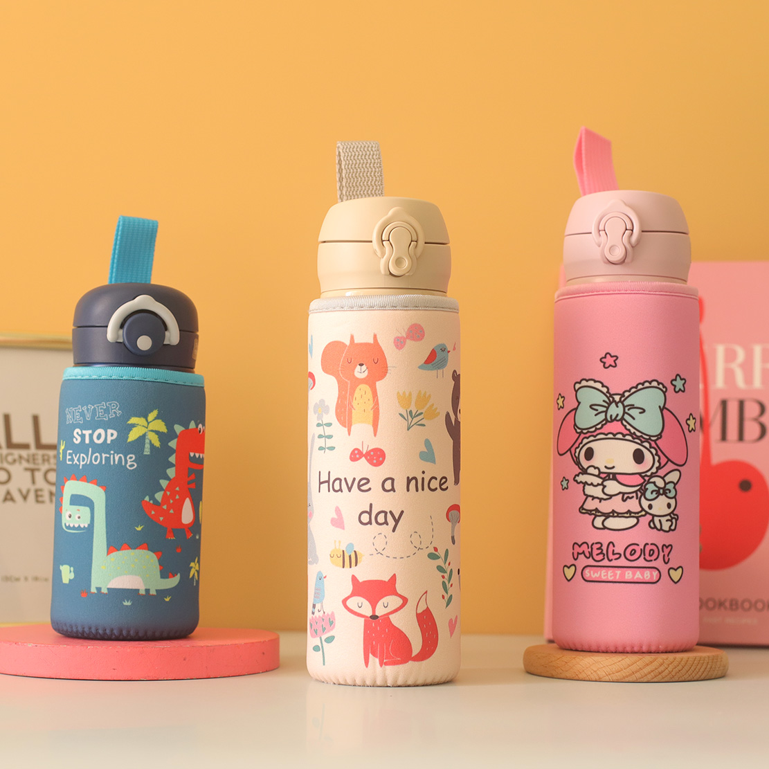 卡通提绳杯套500400通用卡通