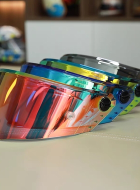 CYRIL赛罗摩托车全盔揭面盔复古盔头盔原装镜片配件可夜视彩镜