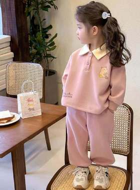 A05459（宝贝响当当）秋装新款男女童卡皮巴拉运动休闲套装两件套